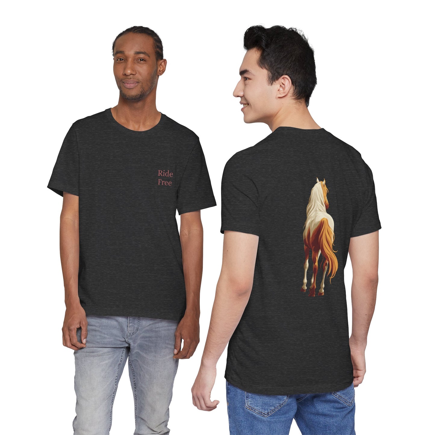 Ride Free Horse Back Print T-Shirt – Personalised Western Equestrian Tee | Horse Lover Gift