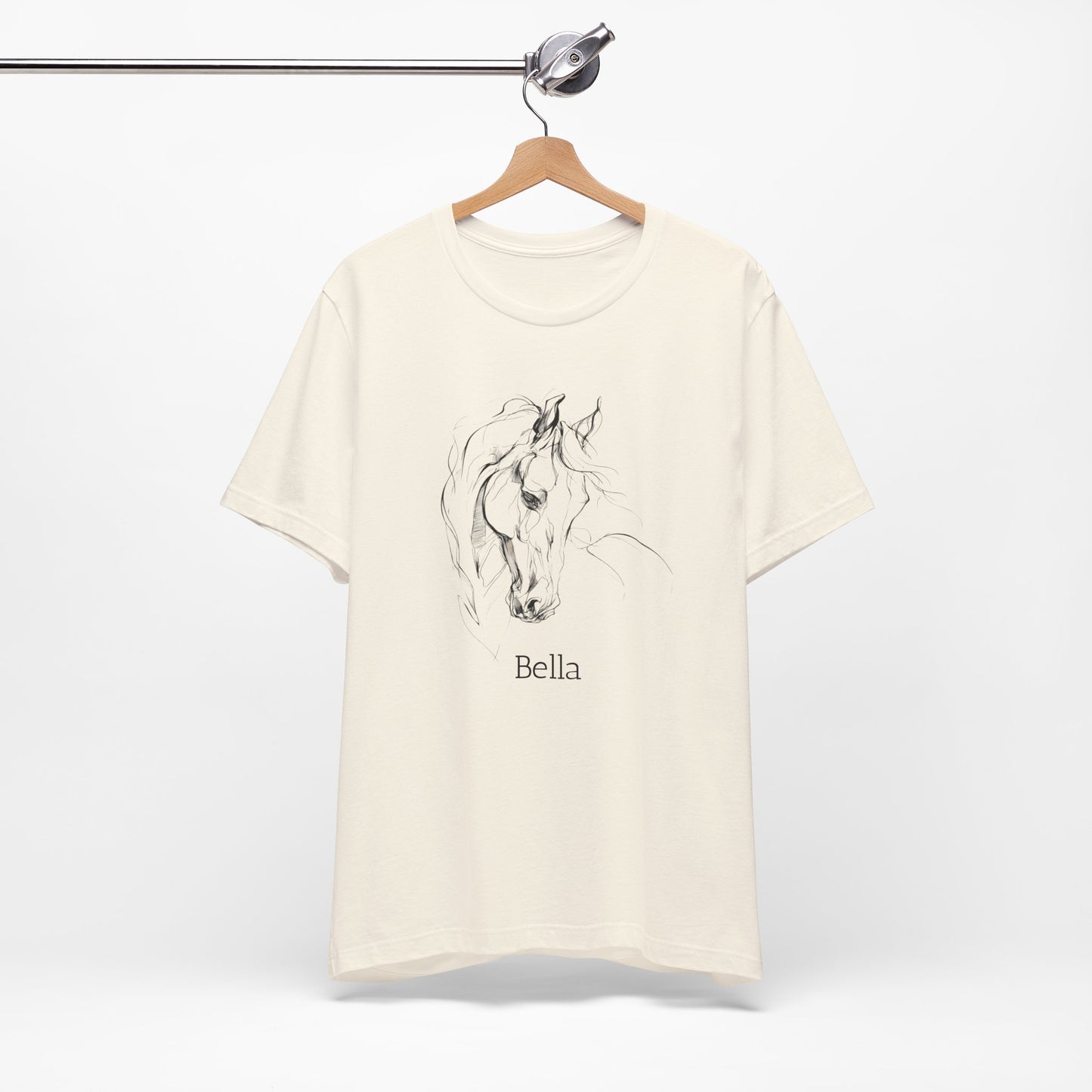 Custom Horse Sketch T-Shirt – Personalized Minimalist Line Art Tee | Equestrian Gift